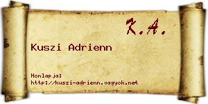 Kuszi Adrienn névjegykártya